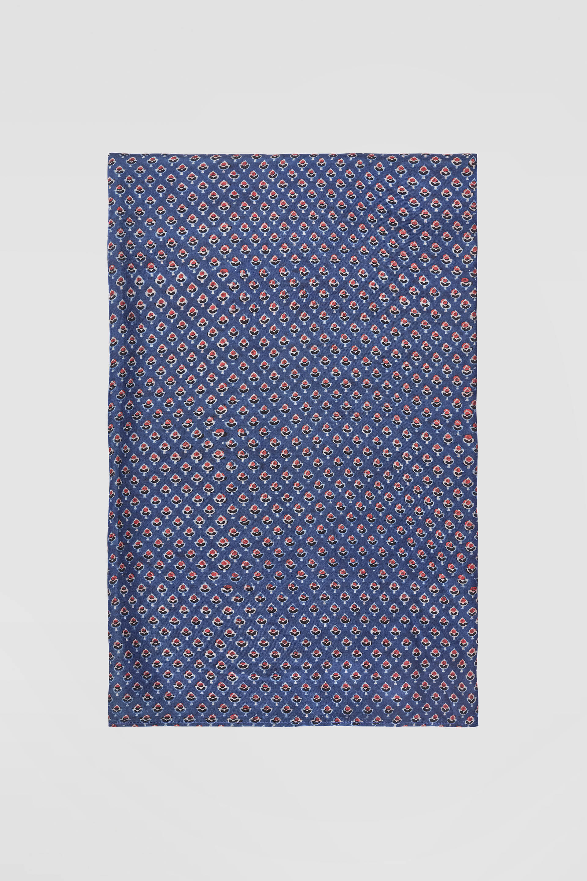 Briscoe Handcrafted Ajrakh Saree, Indigo, image 7